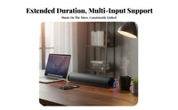 sleek Bluetooth Speaker Plug and Play Desktop Soundbar Portable Design Computer Peripheral for PC Users, Music Lovers, Bedroom, Gaming Setup, Travel