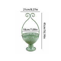 Pedestal Planter Antique Metal Planter with Stand Pedestal Flower Pot Classic Wide Opening for Home Decorators, Garden, Patio