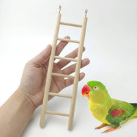 Bird Ladder Parrot Toy for Parakeets Cockatiels, Solid Wood Parrot Climbing Toy, Cockatiel Toy Cage Accessory for Perch Climbing Enrichment