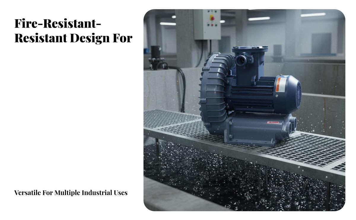 Hazard-Resistant-Resistant Blower Pure Copper Coil Motor Medium Pressure Air Blower Cast Aluminum Industrial Fan for Factory Workers
