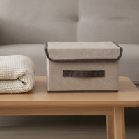 Foldable Storage Box with Lid Collapsible Storage Box with Lid Container Compact for Shelf, Bedroom