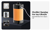 USB Charging Cable Portable Electric Shower PVC Hose Rechargeable Shower Pump Ribbed Design