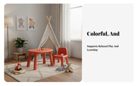 kids' Chair Easy to Clean Young Child Backrest Stool Material Preschool Activity Chair for Young Children, Boys, Daycare, Playroom, Snack Time