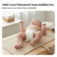 Portable Changing Pad Absorbent Waterproof Diaper Pad Breathable Waterproof Diaper Mat for Newborns, Infants, Easy-to-Carry