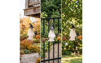 Glowing Hanging Ghost with Witch Hat Cute Ghost Light with Witch Hat Spooky Yard Decor Whimsical for Patio