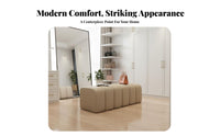 Soft Fabric Top Entryway Changing Stool Multi-Purpose Upholstered Bench Padded Seat Home Seating dense foam Filling for Apartment Dwellers, Interior Decorators, Bedroom, Cloakroom, changing area, Retail shop