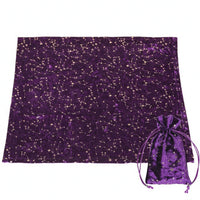 Small Stars and Moons Divination Cloth Tablecloth Drawstring Pouch Velvet Divination Cloth Soft Surface Starry Sky Tablecloth for Divination Fans