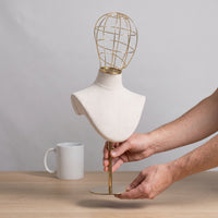 Mannequin Head Display Stand for Scarves, Hats, Wigs, and Jewelry