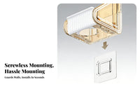 Waterproof Punch-without Drilling Bottle Bracket Strong Load-Bearing Wall Mount Shampoo Rack Rounded Corners for Kitchen