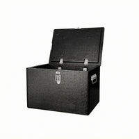 30L Expanded Polypropylene Cooler Box Fitted Lid Insulated Food Box Smooth Textured Rectangular Insulated Container