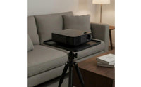 Drill-Tool-Less Display Device Tray Easy Installation Tripod Display Device Plate Portable for Home Theater, Living Room, Bedroom