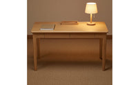 Minimalist Wooden Desk Rounded Corners Solid Wood Desk Smooth Surface Furniture