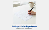 Winter Ice Crystal Envelope & Letter Paper Set, Handwritten Greeting Card, Gift for Birthday, Valentine's Day, Graduation