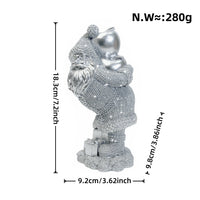 Christmas Santa Claus with Apple Resin Figurine