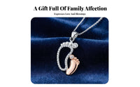 Big and Small Feet Pendant Necklace Sentimental Gift Mom and Baby Feet Necklace