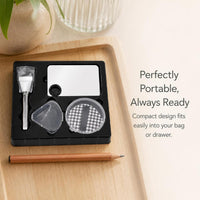 Pineapple Palette Houndstooth Triangle Makeup Sponge and Brush Cleaning Set