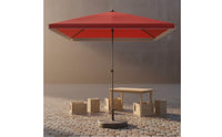 Large Square Patio Umbrella Waterproof Heavy Duty Sun Umbrella Anti-Pinch Square Shape Garden Parasol for Street Vendors, Beach, Courtyard