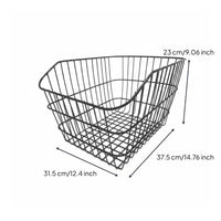 Large Capacity Rear Bike Basket Heavy Duty Two-Wheeler Cargo Basket for Students, Commuters