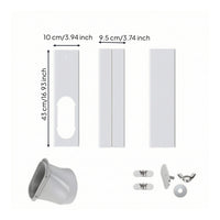 Slim Air Conditioner Window Kit Easy to Install Air Conditioning Window Vent Adapter Long-Lasting Hardware Allall-Inclusive for Renters, Homeowners, Apartments, Bedrooms