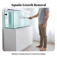 Tank Glass Scrubber Aquarium Glass Scrubber Non-Slip Grip Aquarium Aquatic Growth Remover Tool