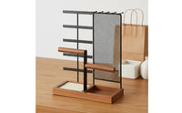 Necklace and Earring Wooden Base Base Jewelry Display Rack Decorative Earring Display Stand for Bedroom