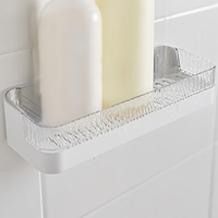 Wall-Mounted Bathroom Shelf No-Drill Storage Organizer for Toilet, Vanity, Kitchen