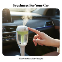 Car Humidifier Mini Car Aroma Dispenser Quiet Mini Essential Oil Dispenser for Long-Distance Drivers, Road Trips, Travel, Office
