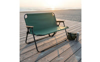 Foldable Design Double Folding Chair Heavy Duty 2 Person Folding Camp Chair Anti-Slip Feet Portable Outdoor Loveseat Rust Resistant Frame for Campers, Couples, Picnic, Patio, Backyard