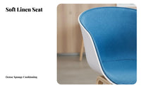 Modern Design Single Cushisingled Seat Soft Upholstery Upholstered Shell Chair Curved Backrest Seating Furniture Thickly Padded for Business Owners, Interior Designers, Dining Room, Reception Area, Kitchen, Bedroom