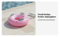 Thickened Material Adult Swim Buoyant Circle Large Size Adult Pool Tube Leak-Proof Air Valve for Adults, Women, Beach, Vacation