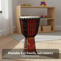 Easy to Learn children's Djembe Portable Musical Toy Learning Instrument Hand Percussion Lightweight for Beginners, Toddlers, Music Lovers, Kindergarten, Playroom, Parties, Festivals