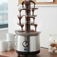 Double Controls 4-Tier Chocolate Fountain Easy to Clean Electric Chocolate Fondue Fountain Multi-Functional for Parties, Weddings, Buffets