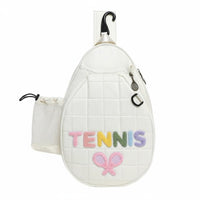 Single Shoulder Racket Bag Large Capacity Tennis Racket Backpack Extendable Side Pocket Pickleball Shoulder Bag for Women, Girls