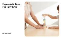 Colorful Design Rain Sound Tube Visually Stimulating Rainstick Shaker Easy to Play for Toddlers, Babies, Music Class, Classroom