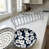 Stainless Steel Dish Rack with Plate, Bowl and Drain Rack, Modern Minimalist Style Countertop Installation Kitchen Sink Organiser