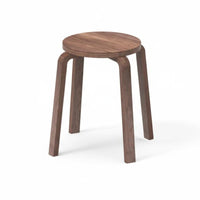 Nordic Design Round Stacking Stool Space-Saving Stackable Wooden Stool Minimalist Design Backless Seat Sturdy Construction for Students, Homeowners, Dorm Residents, Dining Room, Entryway, Small Apartments, Kitchen