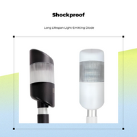 3-color LED tower light, 24V, high brightness