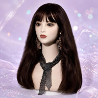 Realistic Mannequin Head with Shoulders Skin-Tone Display Bust Head Fashion Accessory Holder Stylized Face Pierced Ears