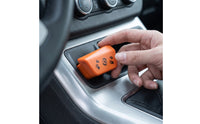 Wedge-Shaped Plastic Knob with Mounting Tab Orange Replacement Equipment Knob Compatible Control Knobs Ribbed for DIYers, Technicians, Machinery Maintenance