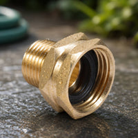 Hose Fitting with Washer Brass Hose Adapter Pipe Adapter Leak Proof Corrosion Resistant for Gardeners, Garden, Irrigation