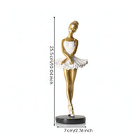 Ballerina Figurine Tabletop Ballerina Statue with Base Ballet Dancer Statue Graceful Ballet Girl Figurine Elegant for Dancers