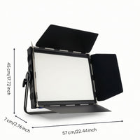 Bi-Color LED Light Panel with Barn Doors Flat Studio Light Panel with Barn Doors Adjustable Lighting Equipment Bright for Livestreaming