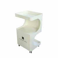 Cosmetic Station Cart Sturdy Wood Construction Spa Tool Trolley Esthetician Trolley Cart With Wheels Rolling Spa Station