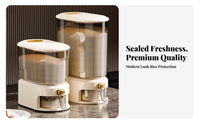 Moisture-Proof Rice Dispenser Airtight Seal Automatic Rice Dispenser Single-Press Dispensing for Pantry