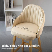 Modern Design Upholstered High Stool with Backrest Minimalist Design Counter Chair Padded Seat Household Furniture Footrest for Bar Owners, Homeowners, Adults, Kitchen Island, Cafe, Restaurant, Reception Area