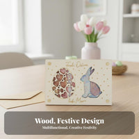 Wooden cash holder Reusable rabbitShaped Money Stand Festive Design