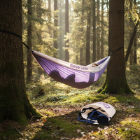 Outdoor Anti-Roll Hammock for Adults & Kids, Portable Double Camping Swing