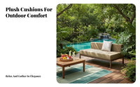 4 Pieces Waterresistant 4-Piece Wicker Sofa Set sun-resistant Outdoor Furnishing Woven design Patio Group All-Weather for Families, Homeowners, Adults, Balcony, Garden, spineyard, waterside