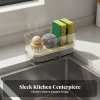 Kitchen Sink Holder Quick Drying Countertop Sink Organizer Countertop Drain Rack Easy to Clean Sponge Holder Ventilated