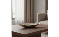 Boat Tray Gold Centerpiece Bowl Long Platter for Living Room